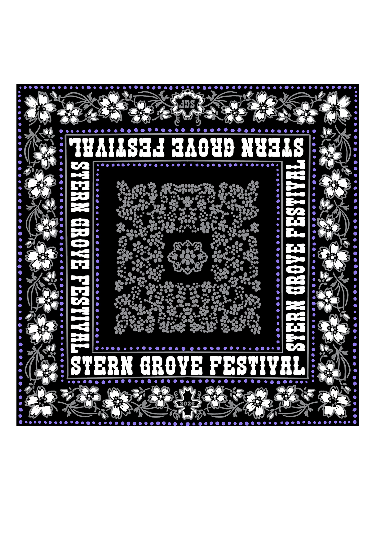 Stern Grove Black Bandana