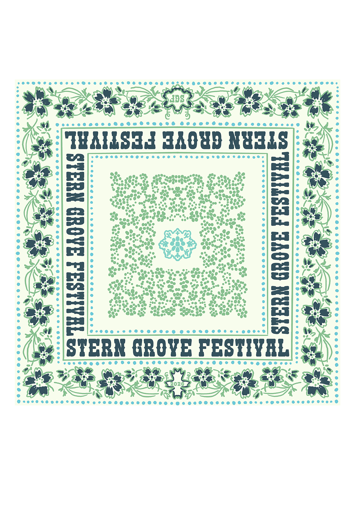 Stern Grove Cream Bandana